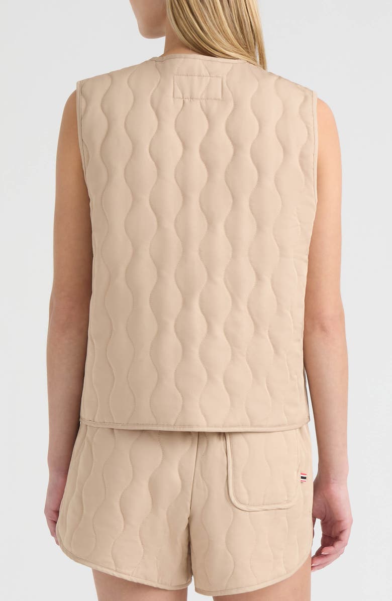 Hunter Quilted Button Down Vest, Alternate, color, Clay
