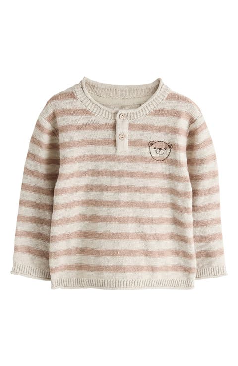 Kids' Stripe Stitch Bear Sweater (Baby, Toddler & Little Kid)
