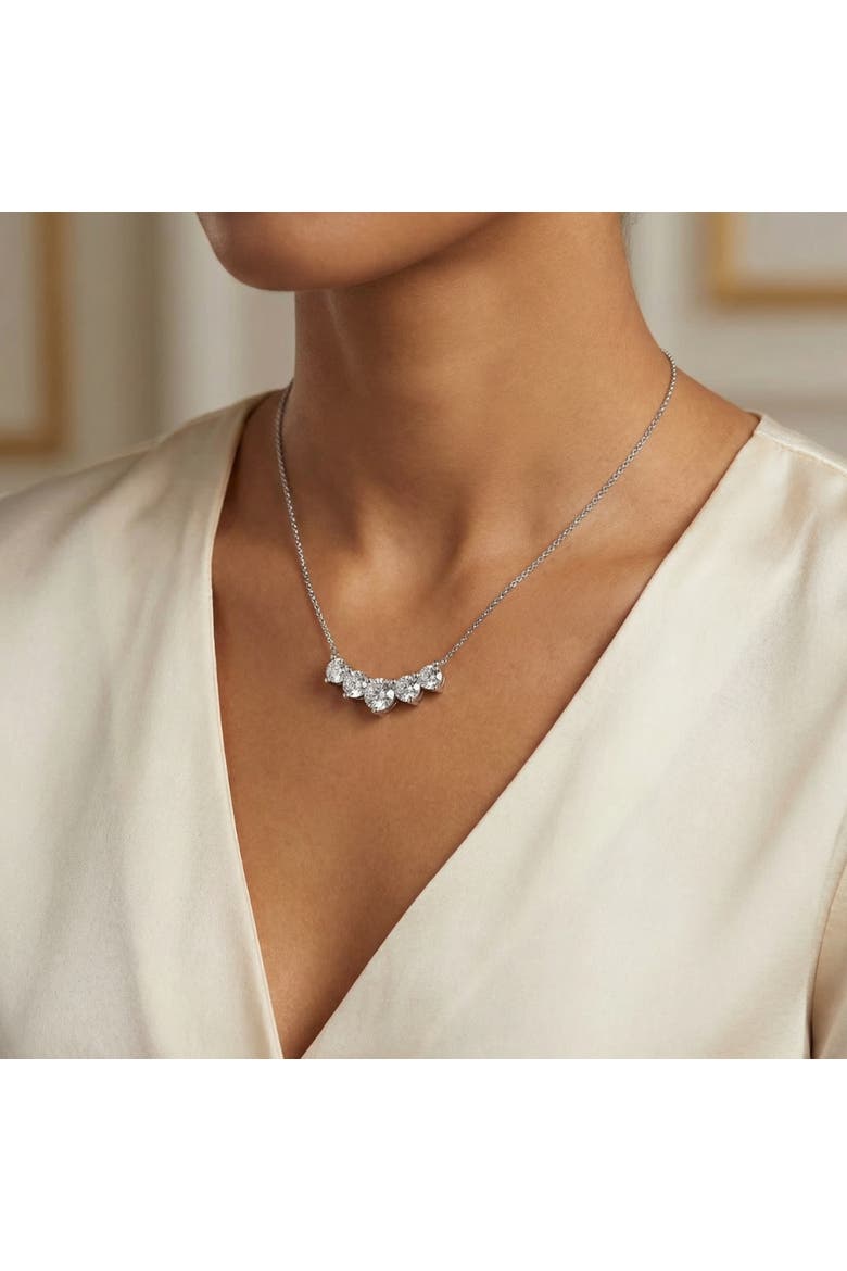 3Ct Silvie Diamond Necklace 14k Gold 18" Lab Grown, Alternate, color, White Gold