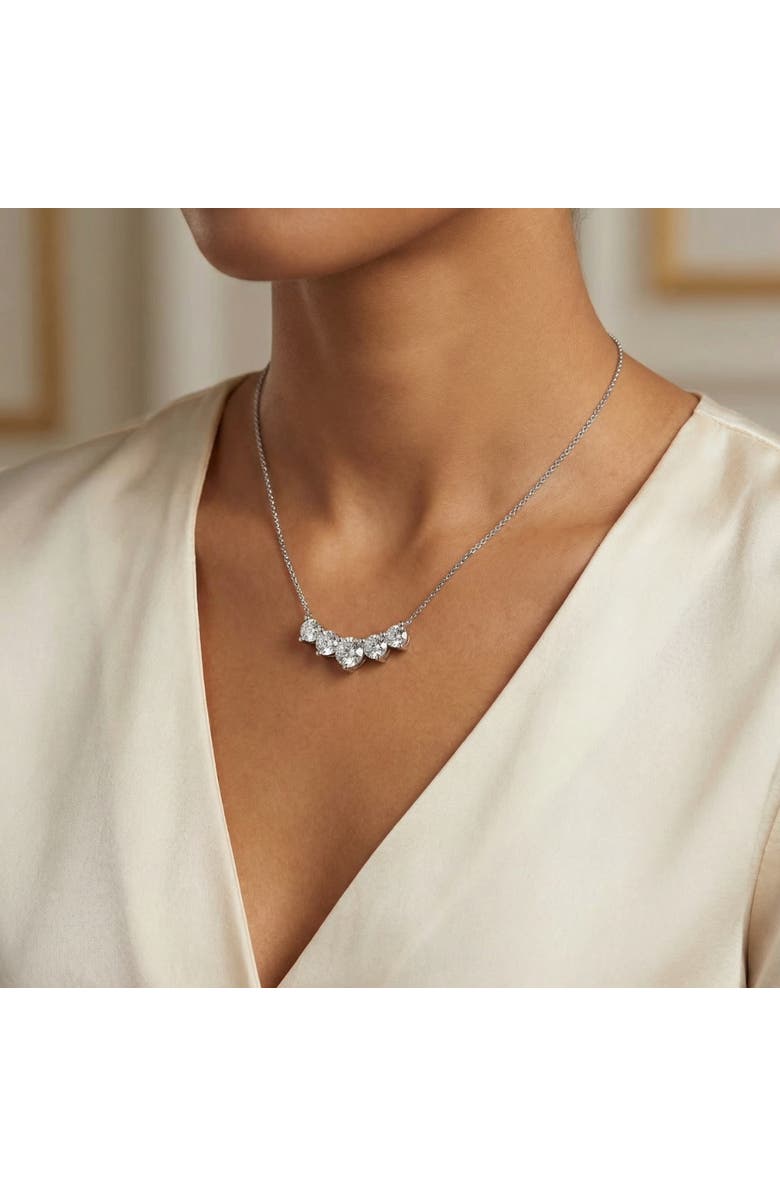 Bliss Diamond 3Ct Silvie Diamond Necklace 14k Gold 18" Lab Grown EF/VS, Alternate, color, White Gold