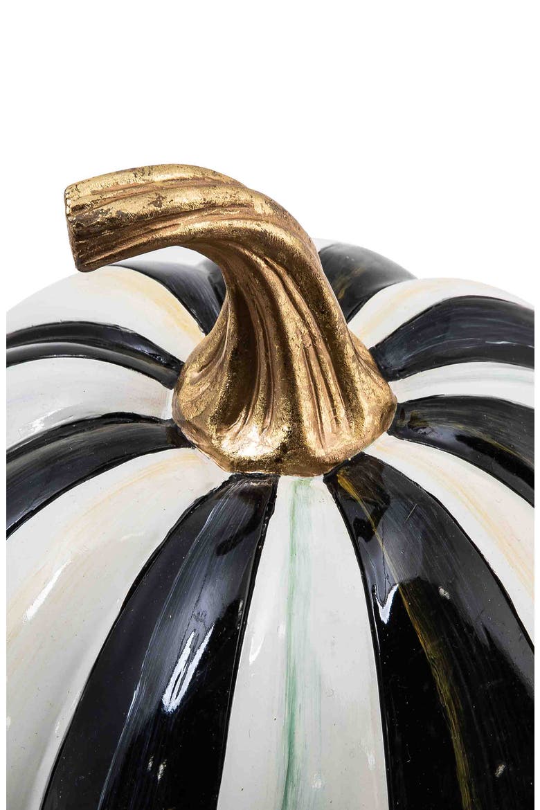 Courtly Stripe Small Pumpkin, Alternate, color, BLACK