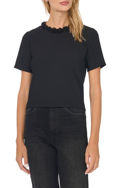 Rosette Trim T-Shirt