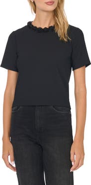 CeCe Rosette Trim T-Shirt