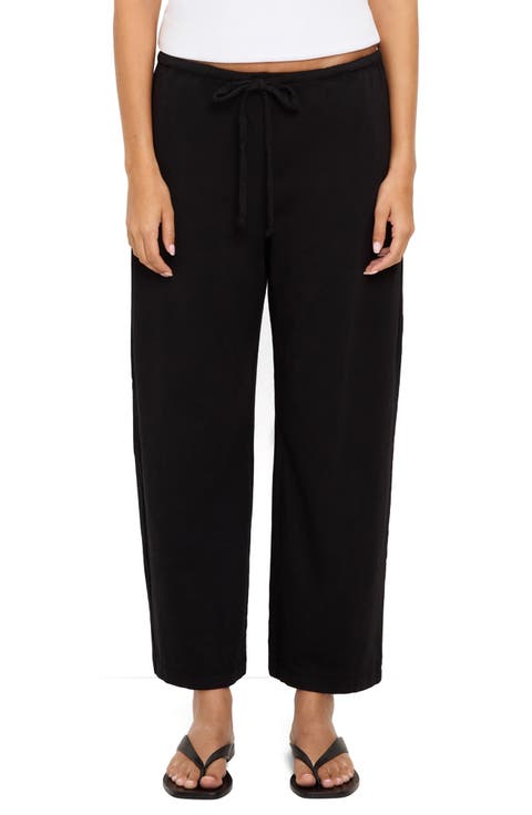 Liana Tie Waist Barrel Leg Pants