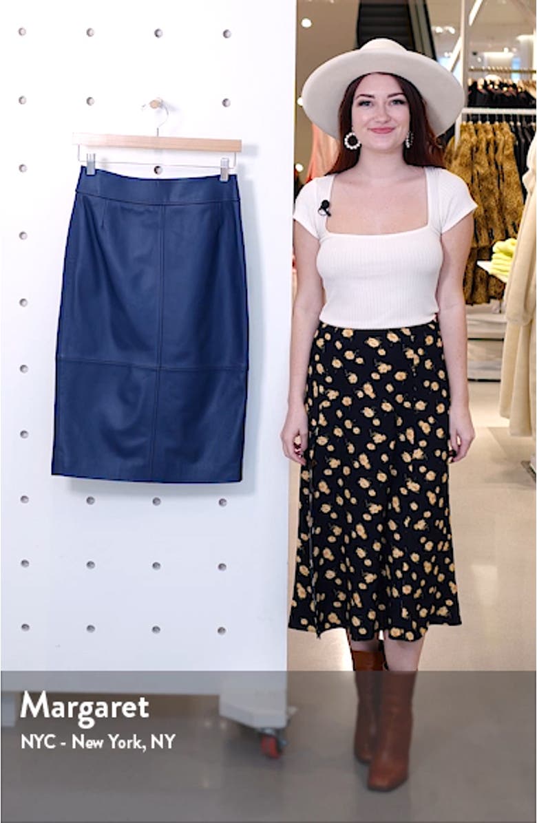 Selrita Leather Pencil Skirt, sales video thumbnail