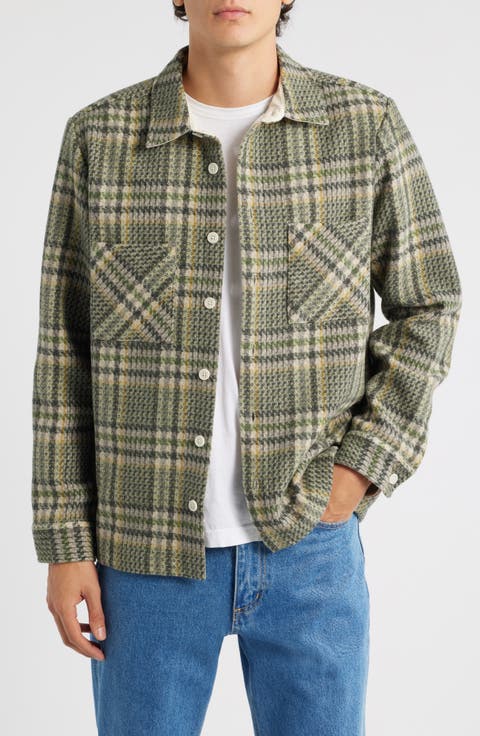Whiting Plaid Wool Blend Button-Up Shirt Jacket