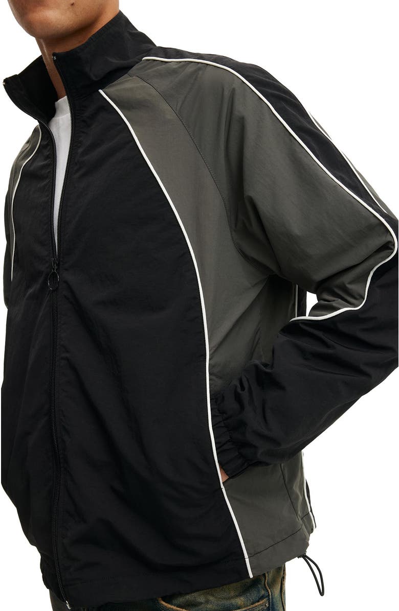 Cotton On Men's Panelled Spray Jacket, Alternate, color, Black  Grey