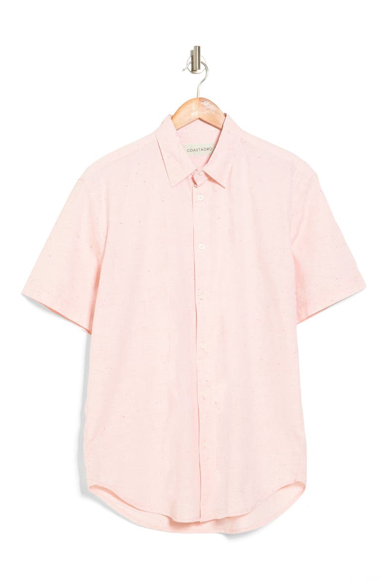 Coloras Multi Slub Short Sleeve Regular Fit Shirt, Alternate, color, ORANGE