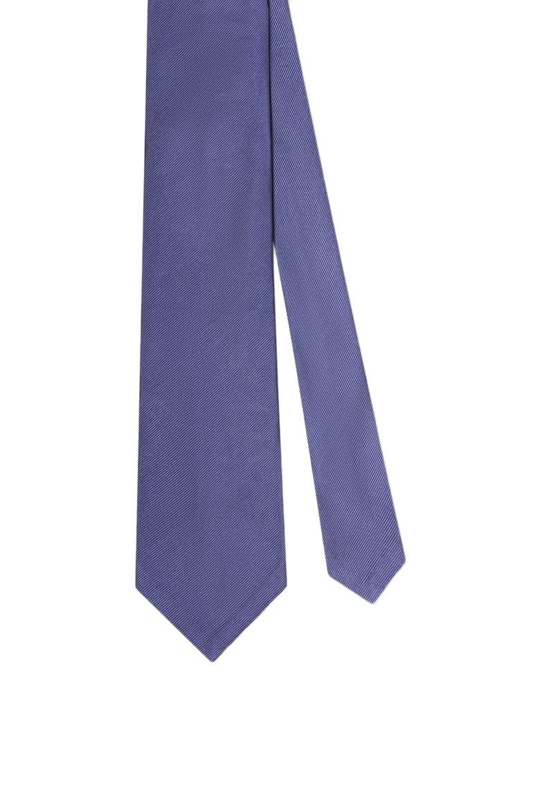 Newman 7 Fold Solid Silk Necktie, Main, color, LT BLUE