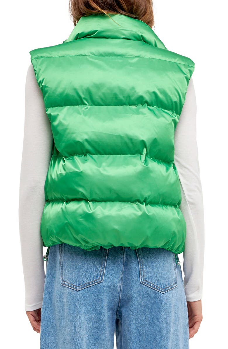 Grey Lab Quilted Satin Puffer Vest, Alternate, color, 