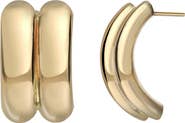 Bony Levy 14K Gold Double Line Stud Earrings