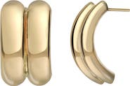 Bony Levy 14K Gold Double Line Stud Earrings