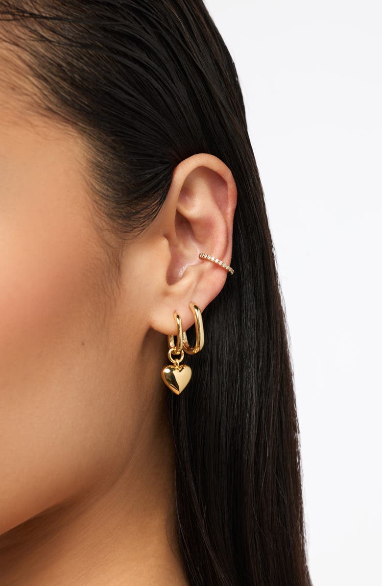 Ana Luisa Heart Earrings - Wesley Gold, Alternate, color, 