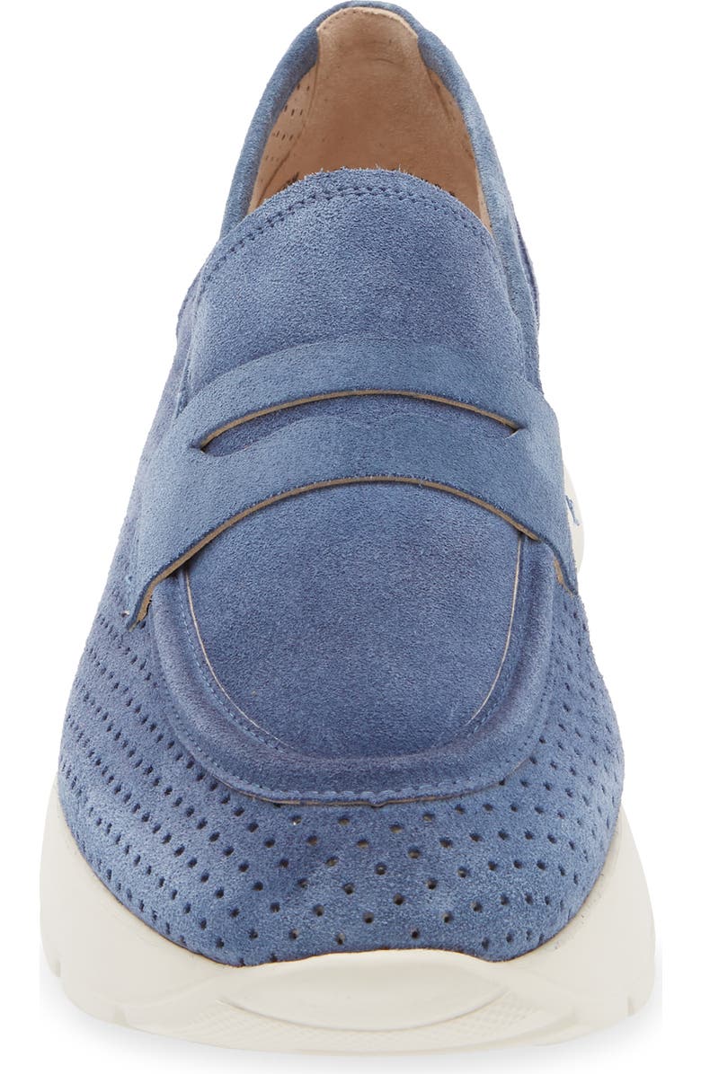 Paul Green Alexa Platform Loafer, Alternate, color, Lake Soft Suede