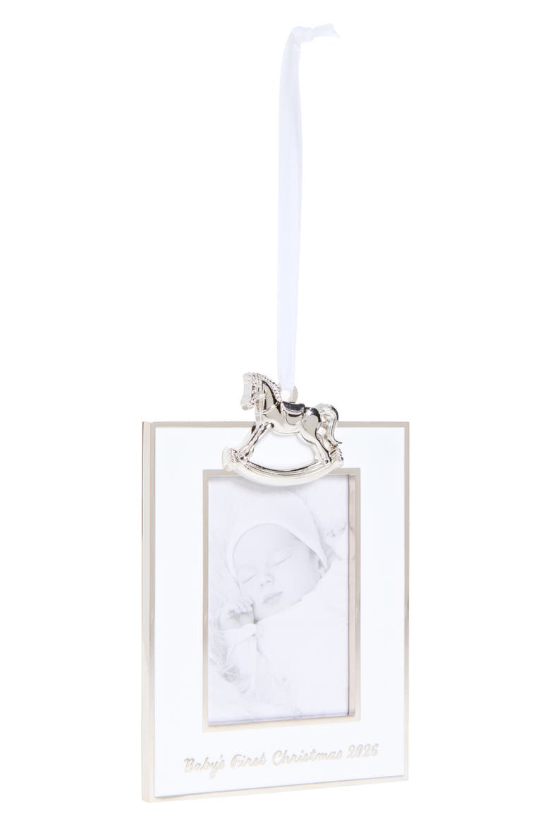 Baby's First Christmas 2026 Picture Frame Ornament, Main, color, SILVER