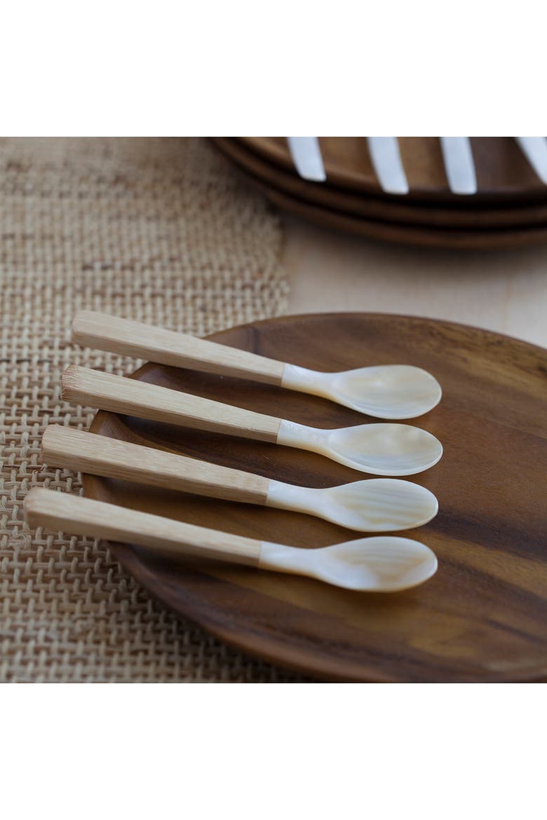 Shell & Spoons - Set of 4, Alternate, color, Pearl