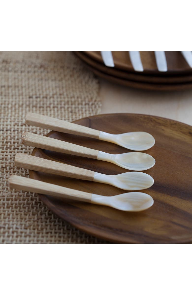 Be Home Shell & Spoons - Set of 4, Alternate, color, Pearl