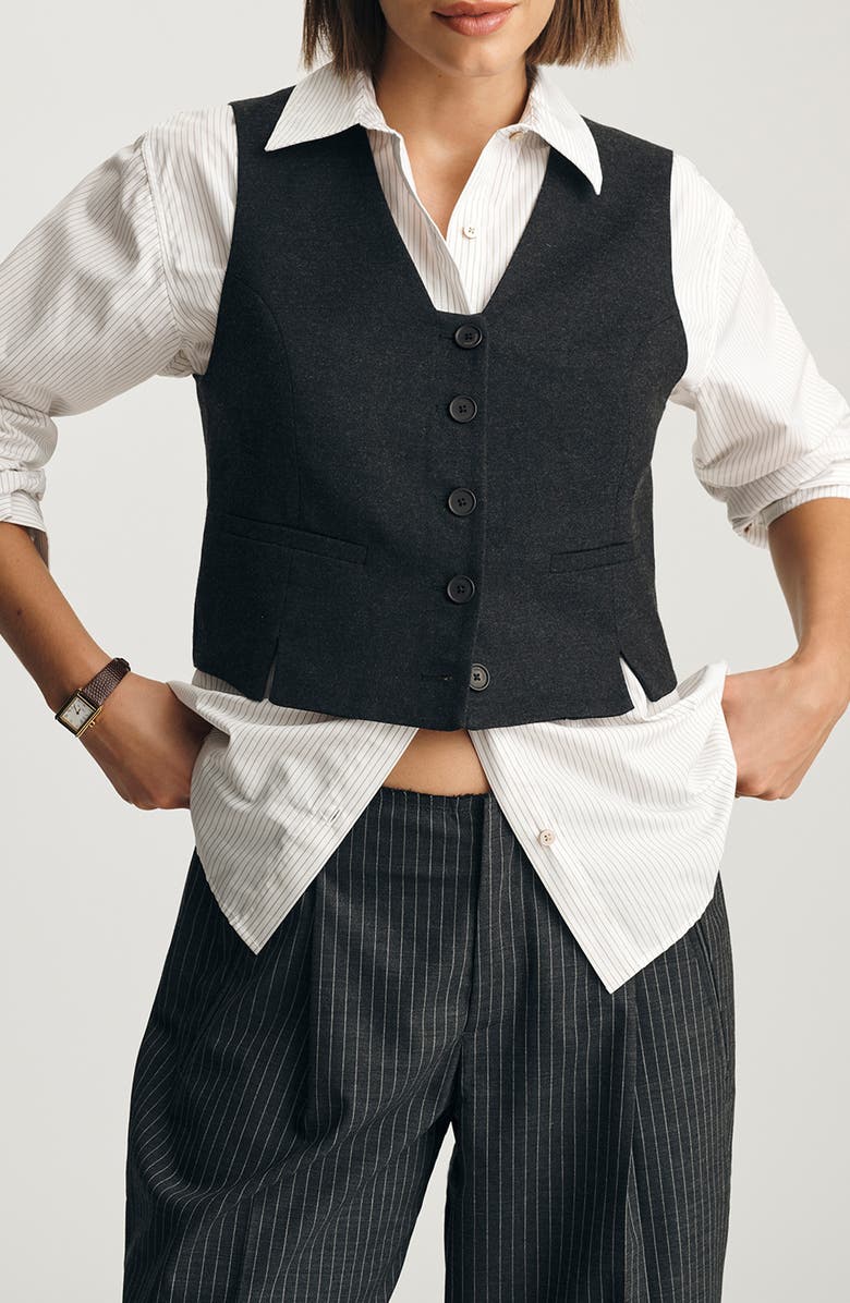 Mavi Jeans Crop Boxy Vest, Main, color, 