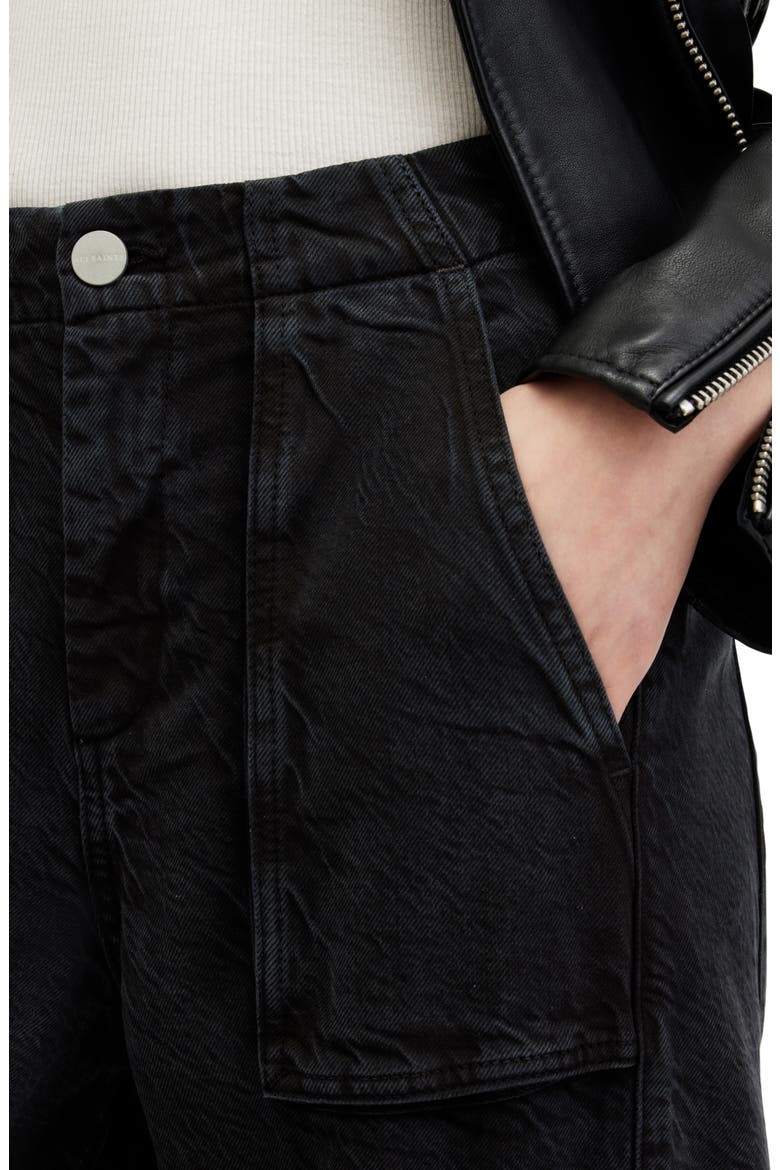 Frieda Twill Cargo Joggers, Alternate, color, BLACK