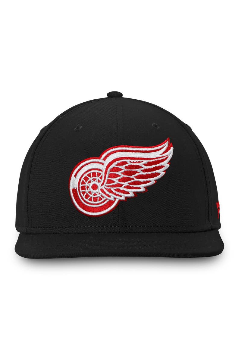 FANATICS Men's Fanatics Black Detroit Red Wings Core Fitted Hat, Alternate, color, Black