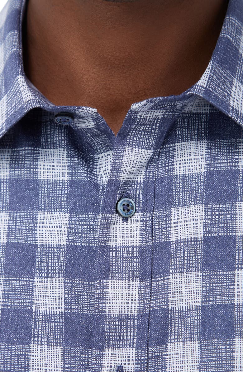 Bugatchi Julian Shaped Fit Stretch Print Button-Up Shirt, Alternate, color, 