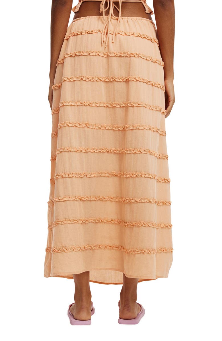 Cotton On Women's Jet Set Tiered Maxi Skirt, Alternate, color, Soft Orange