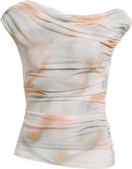 Open Edit Cap Sleeve Mesh Top