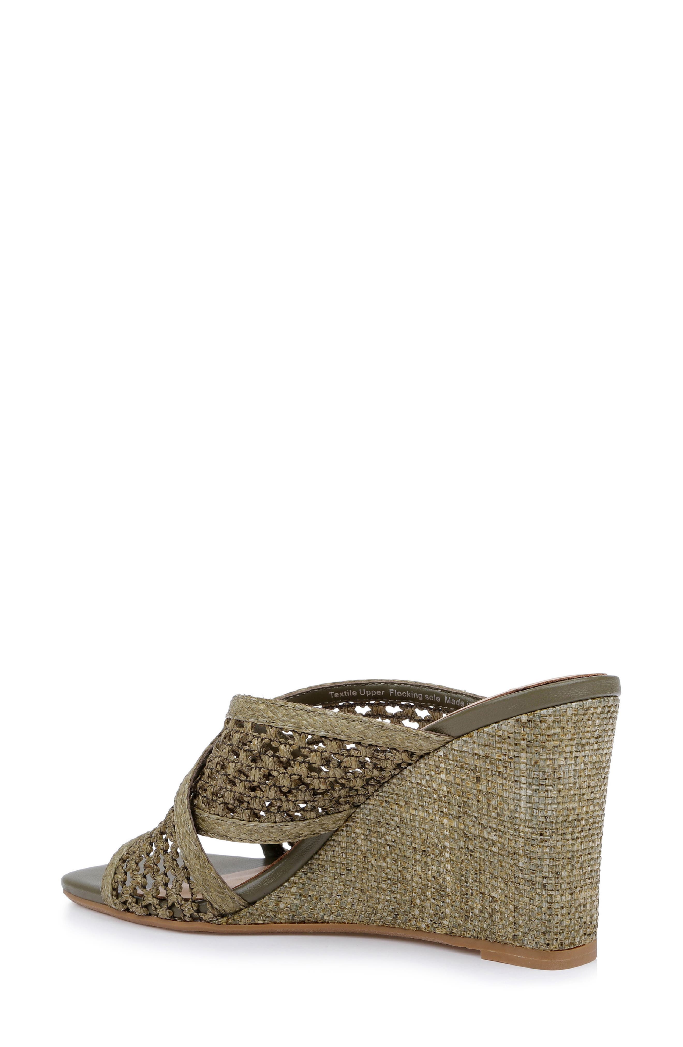 Xandria Wedge Sandal, Alternate, color, OLIVE