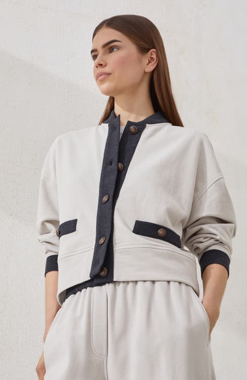 Brunello Cucinelli Smooth French Terry Cardigan-style Top