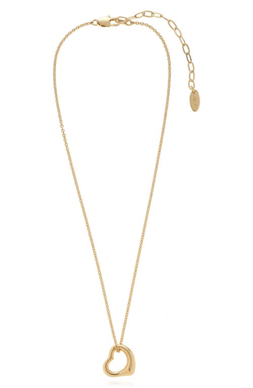 Ettika Heart Necklace & Stud Earrings Set In Gold