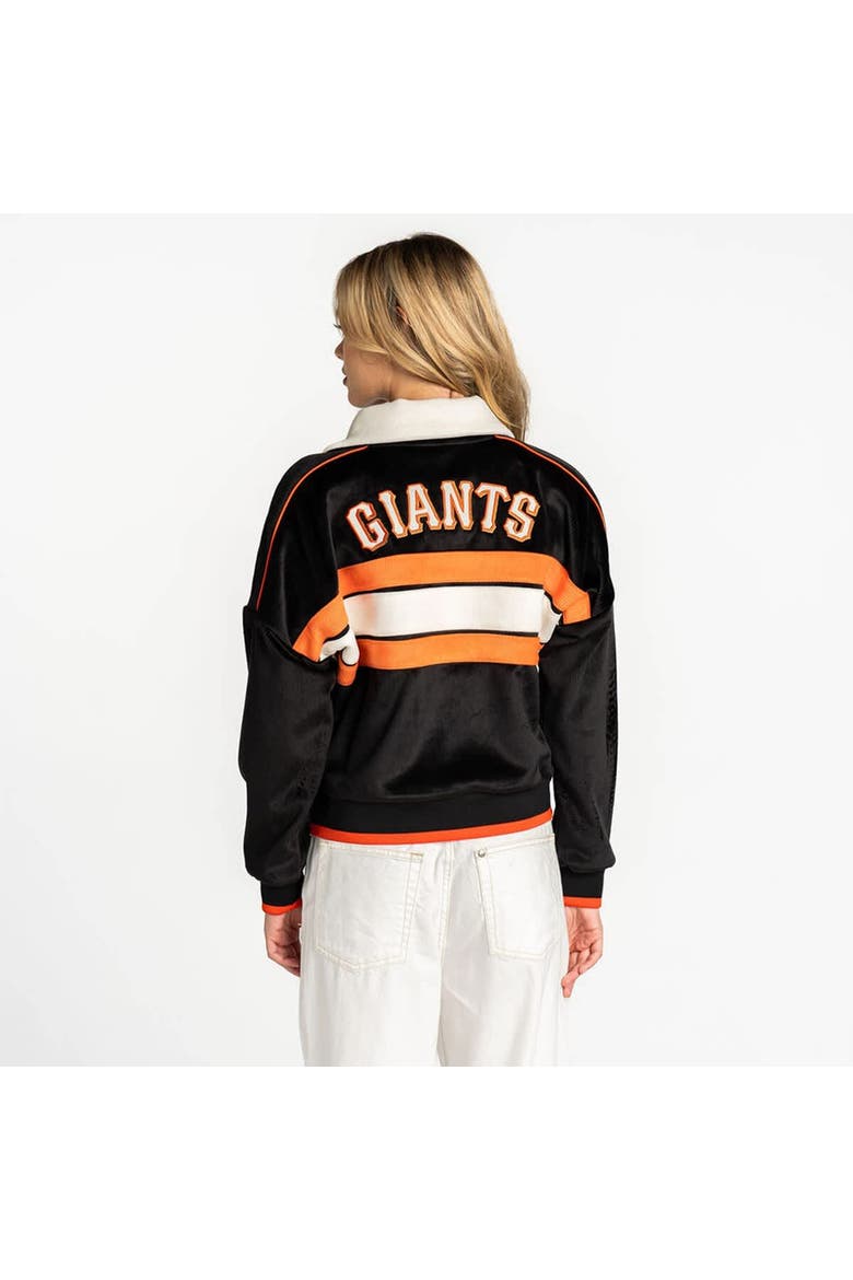 Women's The Wild Collective  Black San Francisco Giants Velvet Cord Full-Zip Jacket, Alternate, color, Black