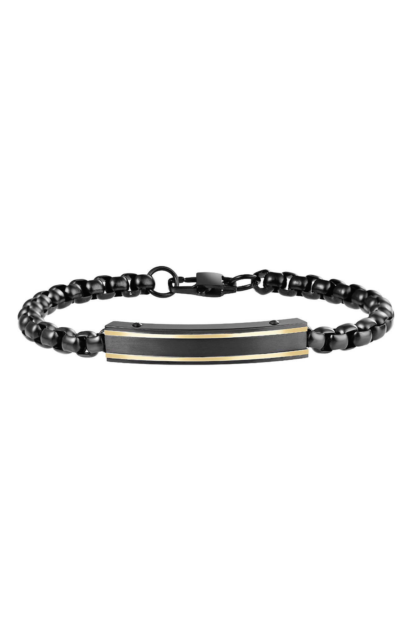 VAN HEUSEN Men's ID Tag Box Chain Bracelet