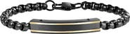 VAN HEUSEN Men's ID Tag Box Chain Bracelet