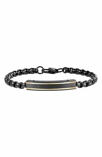 VAN HEUSEN Men's ID Tag Box Chain Bracelet