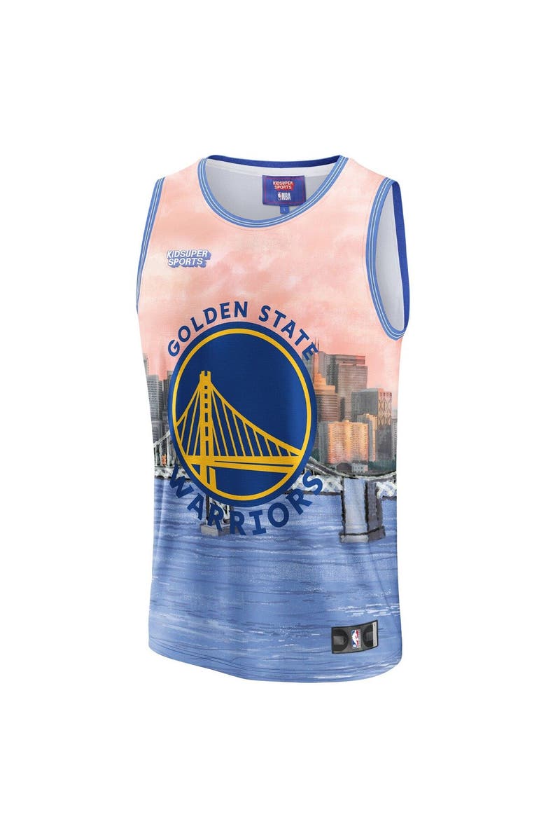 NBA X KIDSUPER Unisex NBA & KidSuper Studios by Fanatics Blue Golden State Warriors Hometown Jersey, Alternate, color, Blue