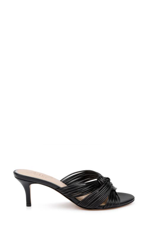 Jewel Badgley Mischka Womens Embellished Man Made Slide In Black
