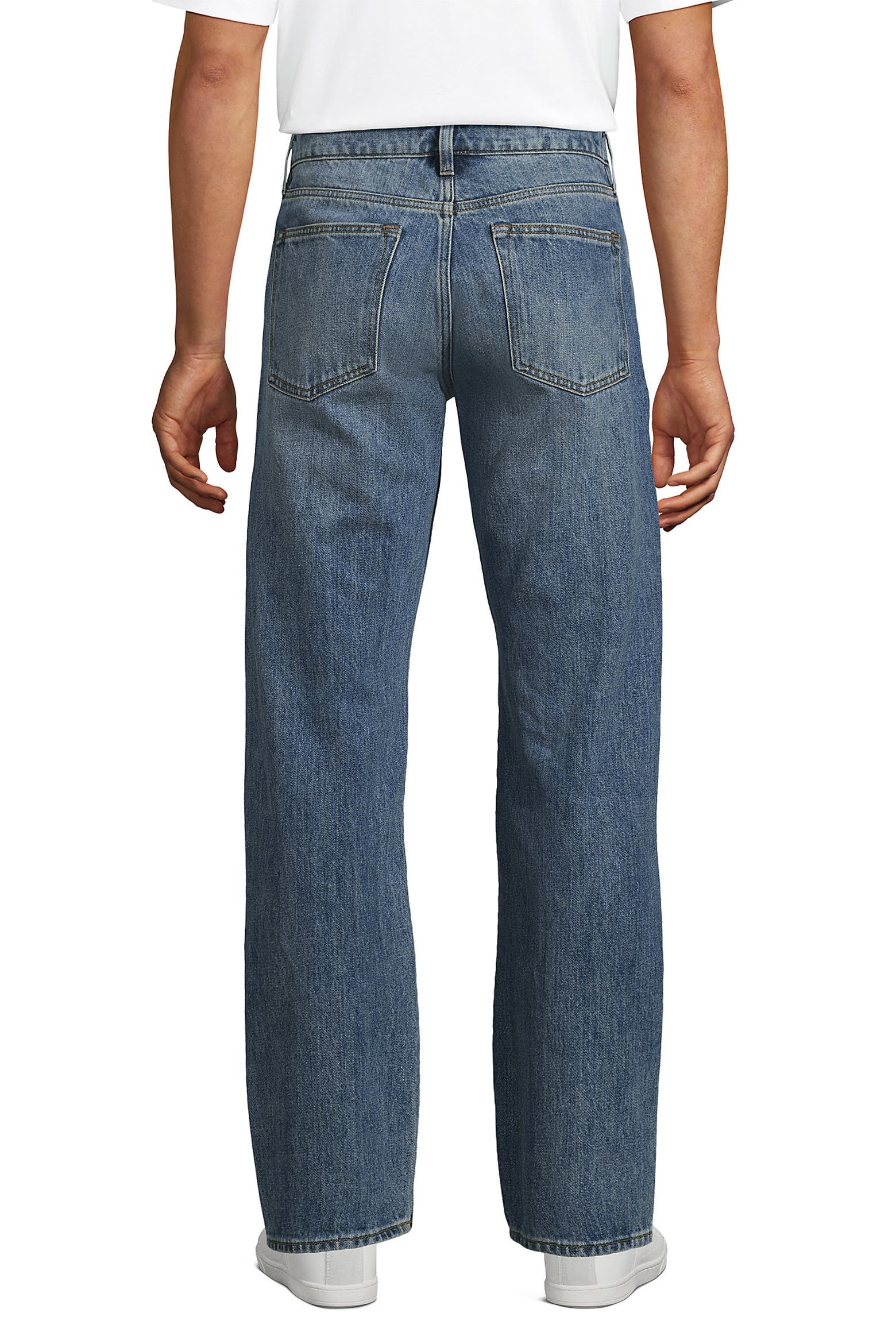 Medium Rigid Length Lands' End Rigid Comfort Waist Classic Fit Jean (Men) | Nordstrom