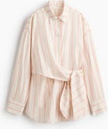 H&M Tie-detail Cotton Shirt