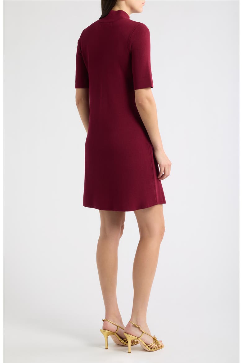 Show Mock Neck Knit Dress, Alternate, color, WINE