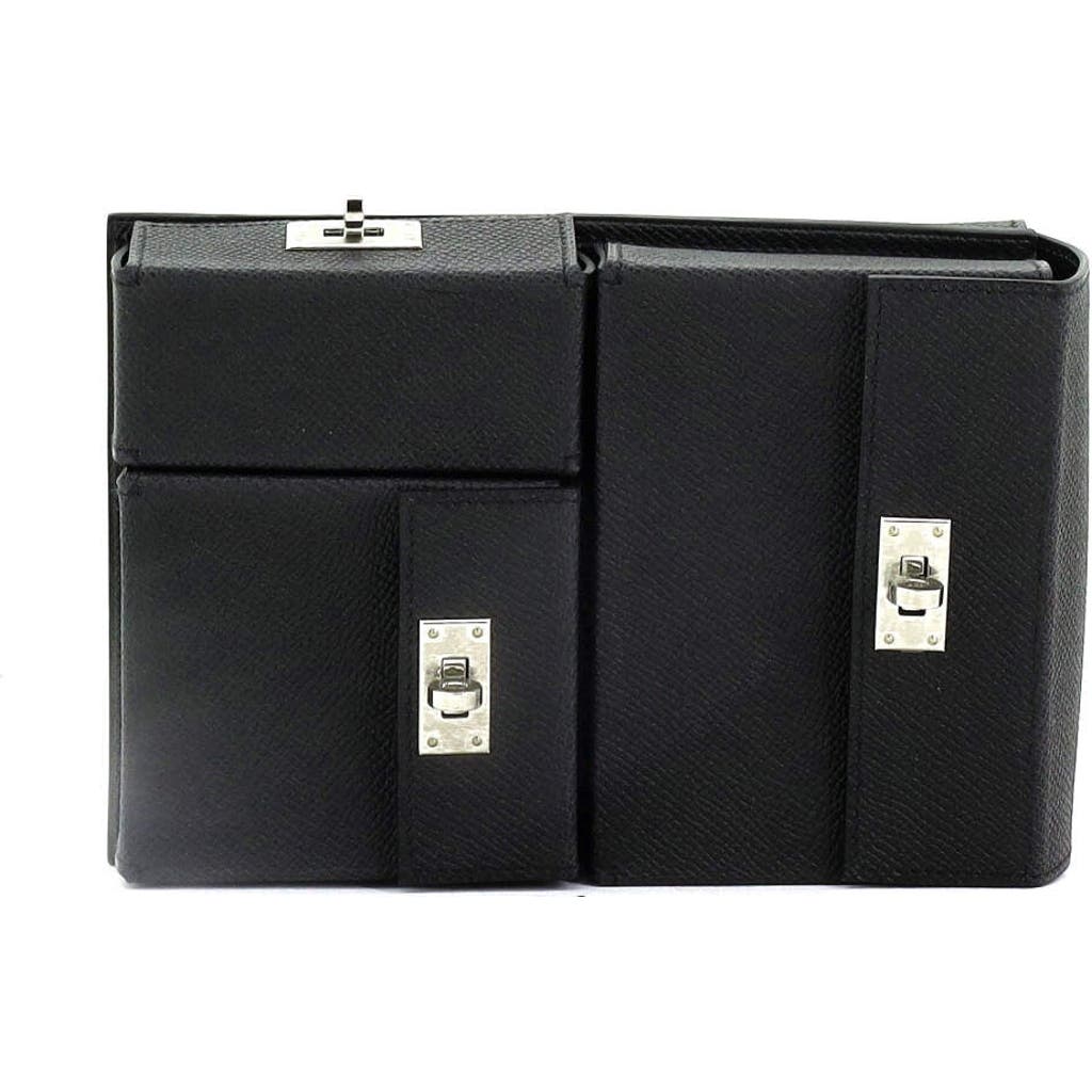 Pre-owned Hermes Hermes Kelly Multi Pocket To Go Pouch Epsom In Black