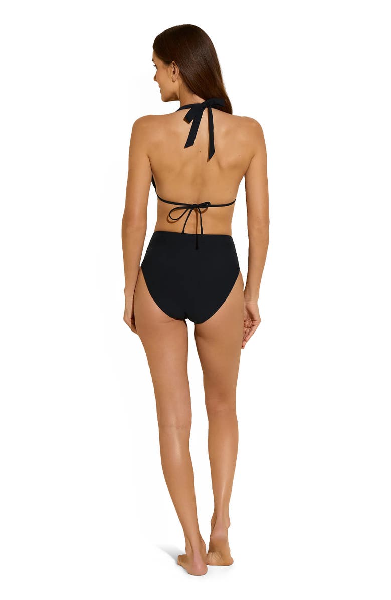 STYLEST DreamSculpt High Waist Bikini Bottom, Alternate, color, Caviar