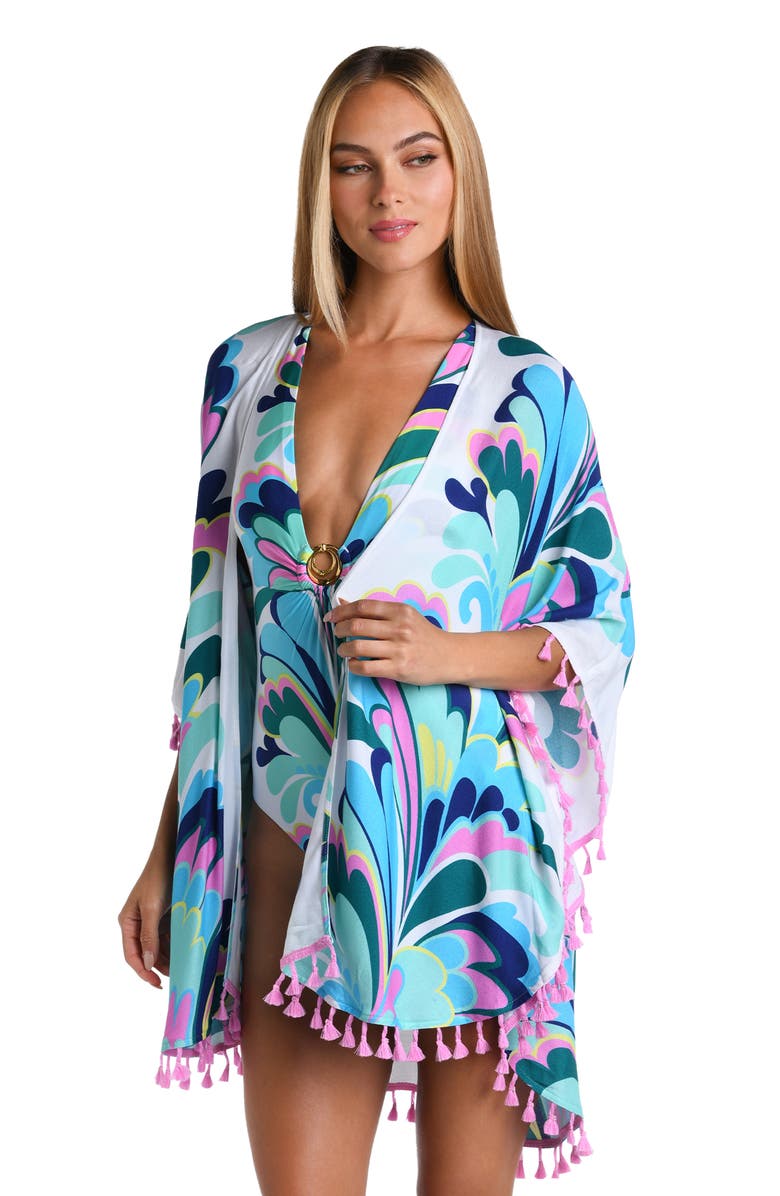 Sunshine 79 Far Out Tassel Wrap, Alternate, color, White Multi