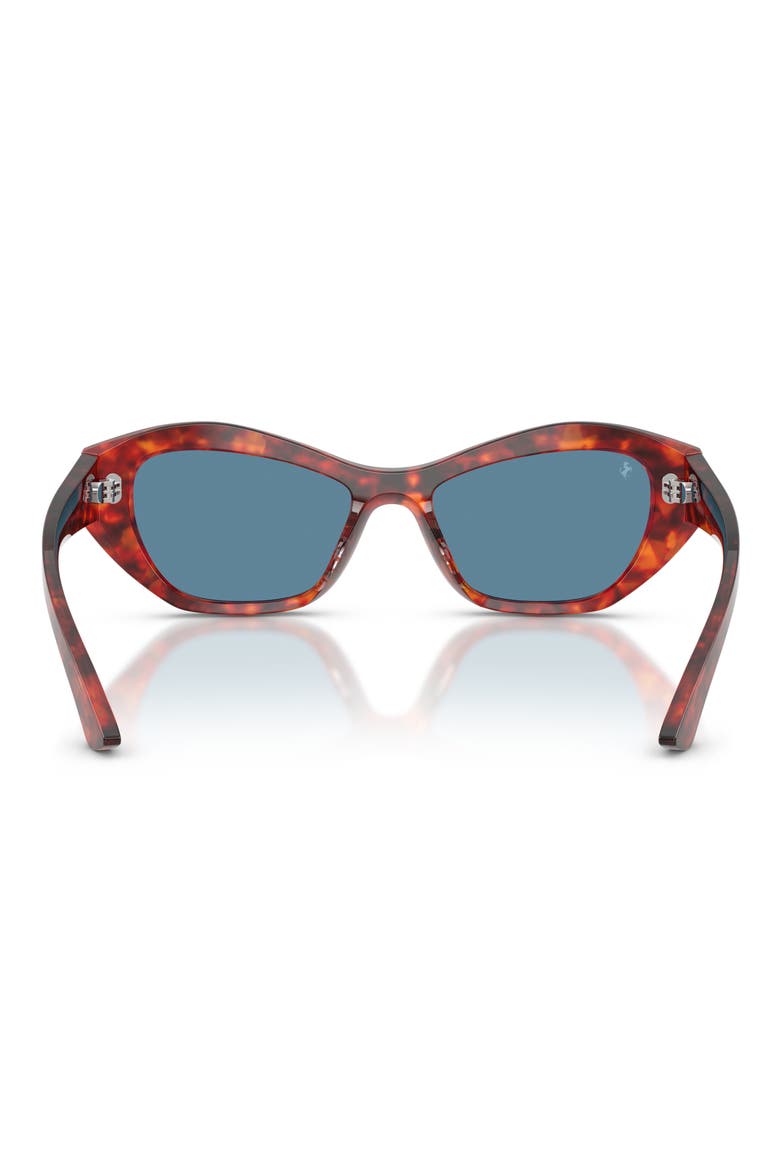 53mm Polarized Cat Eye Sunglasses, Alternate, color, HAVANA RED / POLAR BLUE