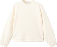MANGO Ruched Sleeve Sweatshirt