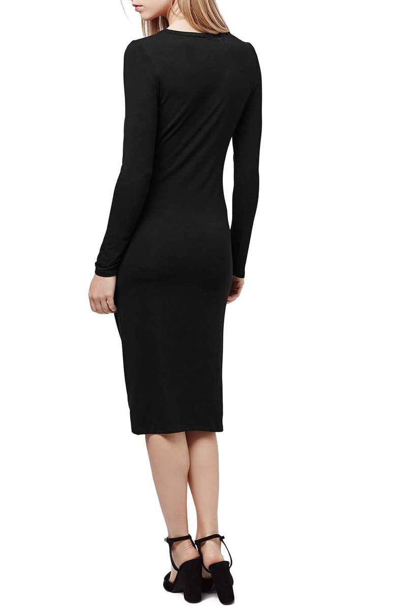 Topshop Knot Front Dress, Alternate, color,