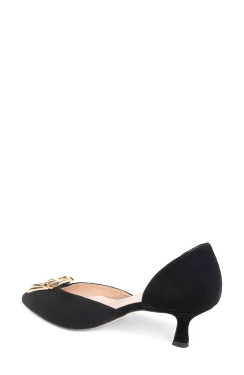 Patricia Green Bella D'orsay Pointed Toe Kitten Heel Pump In Black