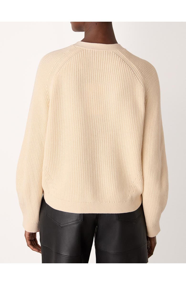 Whistles Cotton V-Neck Cardigan, Alternate, color, Ivory