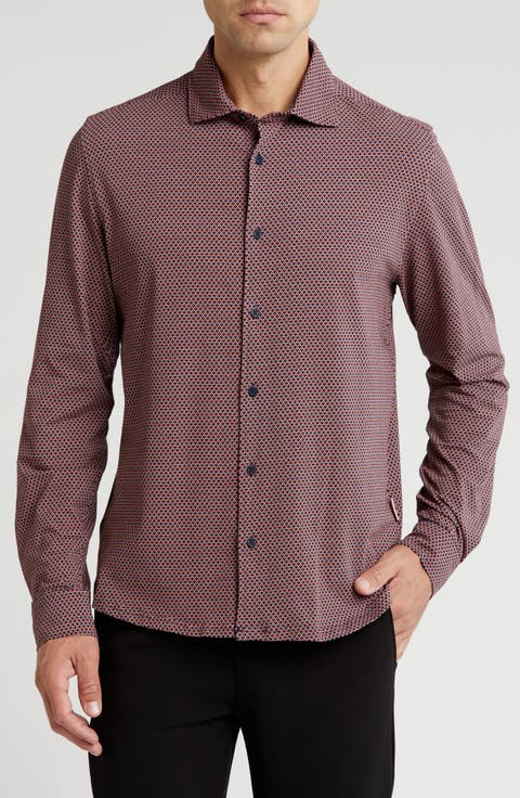 Halvergate Stretch Organic Cotton Button-Up Shirt