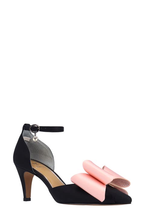 Pammie Ankle Strap Pointed Toe Pump (Women)