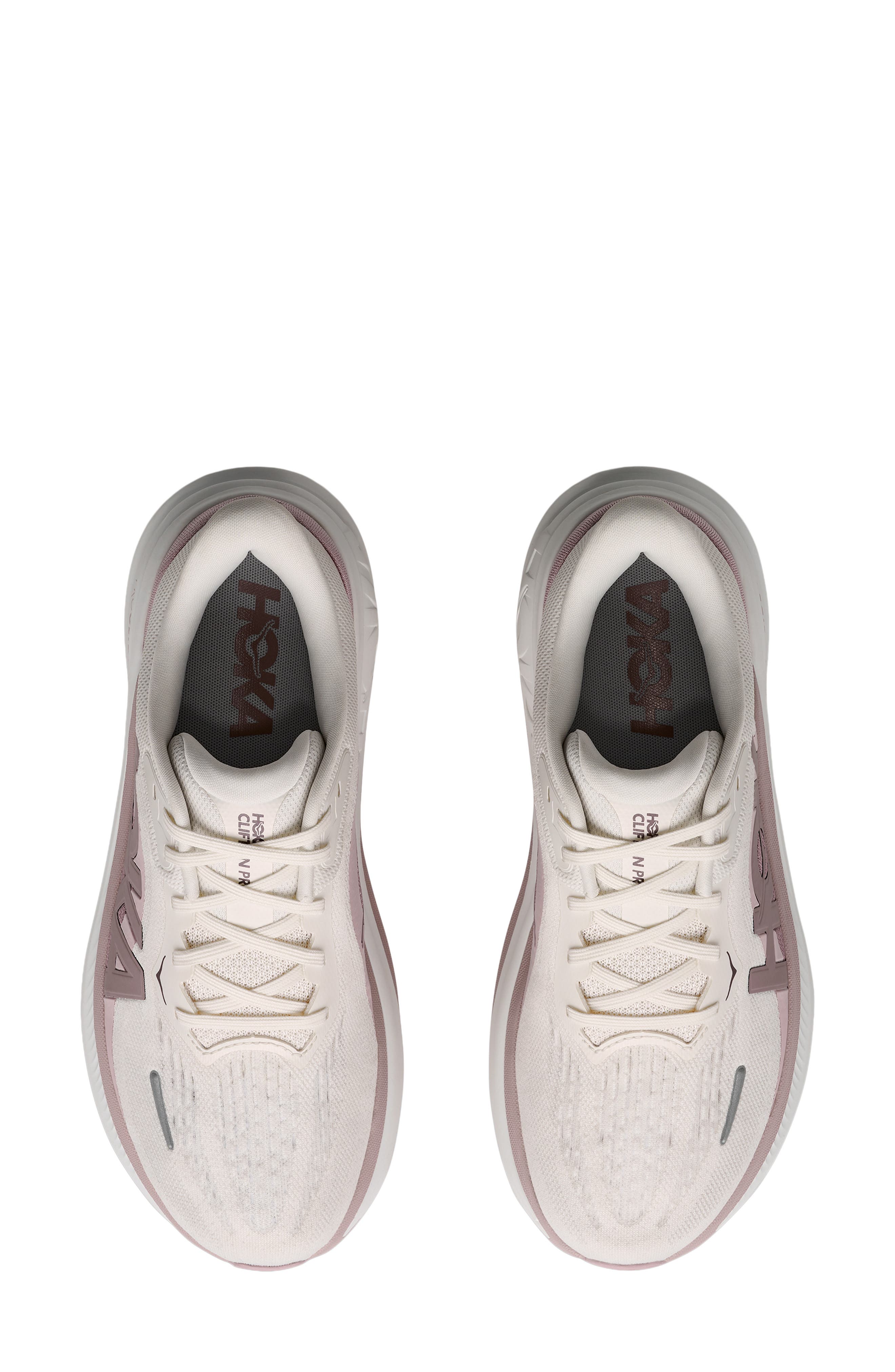 Clifton PRO Glimmer Running Shoe, Alternate, color, ALABASTER / PINK OPAL